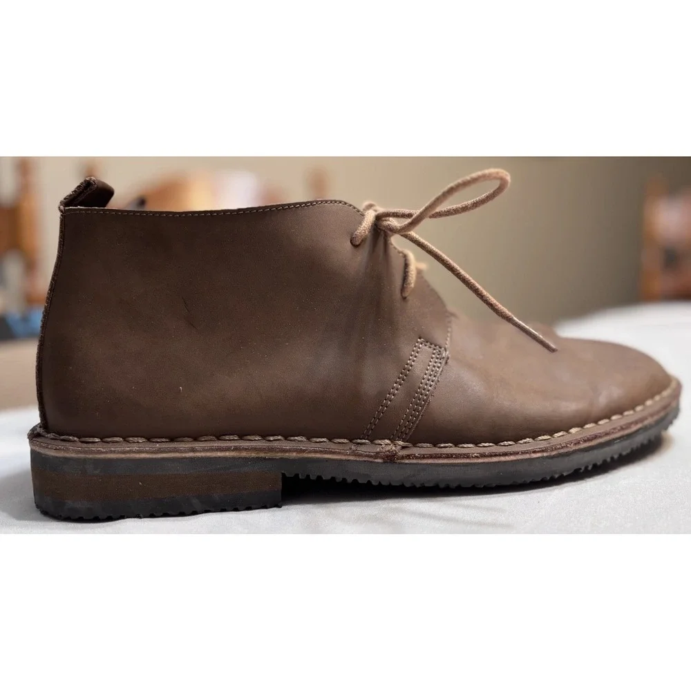Magellan Outdoors Chukka Boots Mens Sz 11.5 Brown Leather‎ Lace Up Oxford Shoes